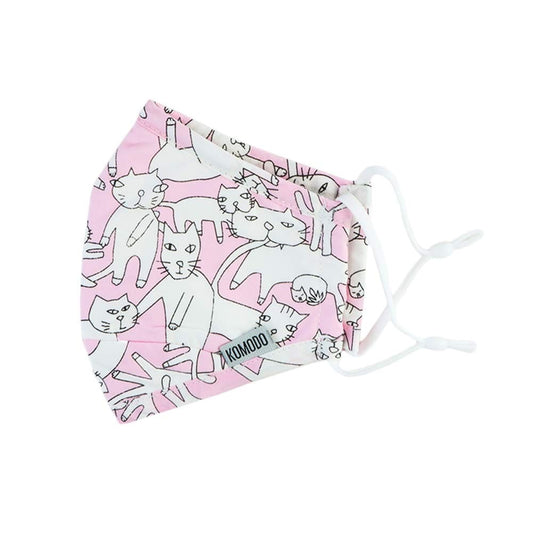 Komodo Kids Face Mask - Kitty Kat Pink