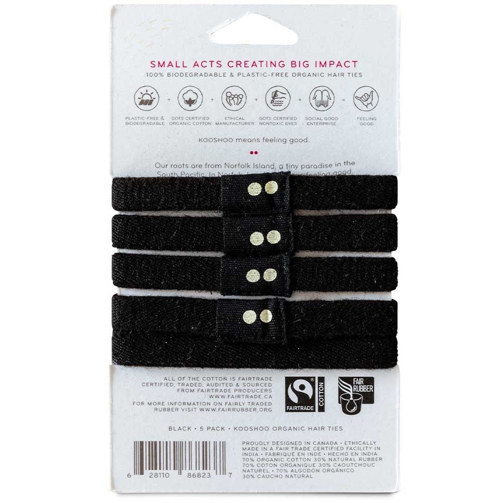 Kooshoo Organic Hair Ties - Black