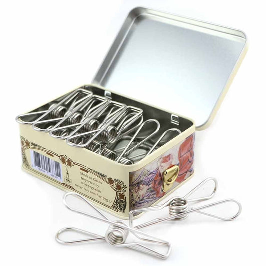 Large Stainless Steel Wire Pegs 201 Grade 2.3mm - 12pc in Tin