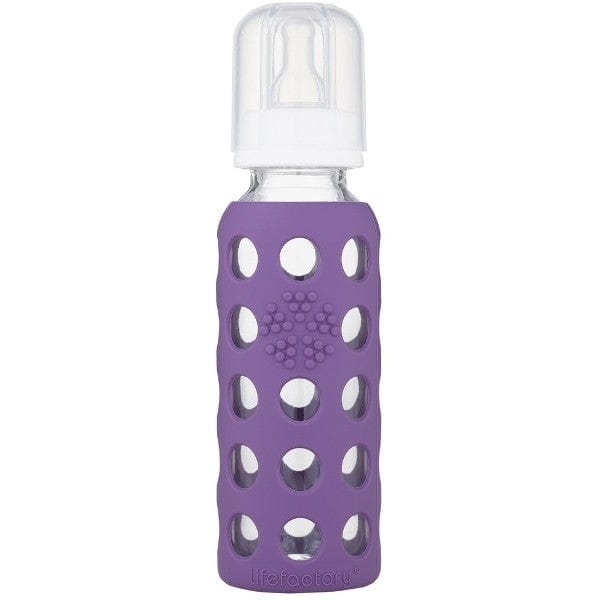 Lifefactory Glass Baby Bottle 265ml - Grape