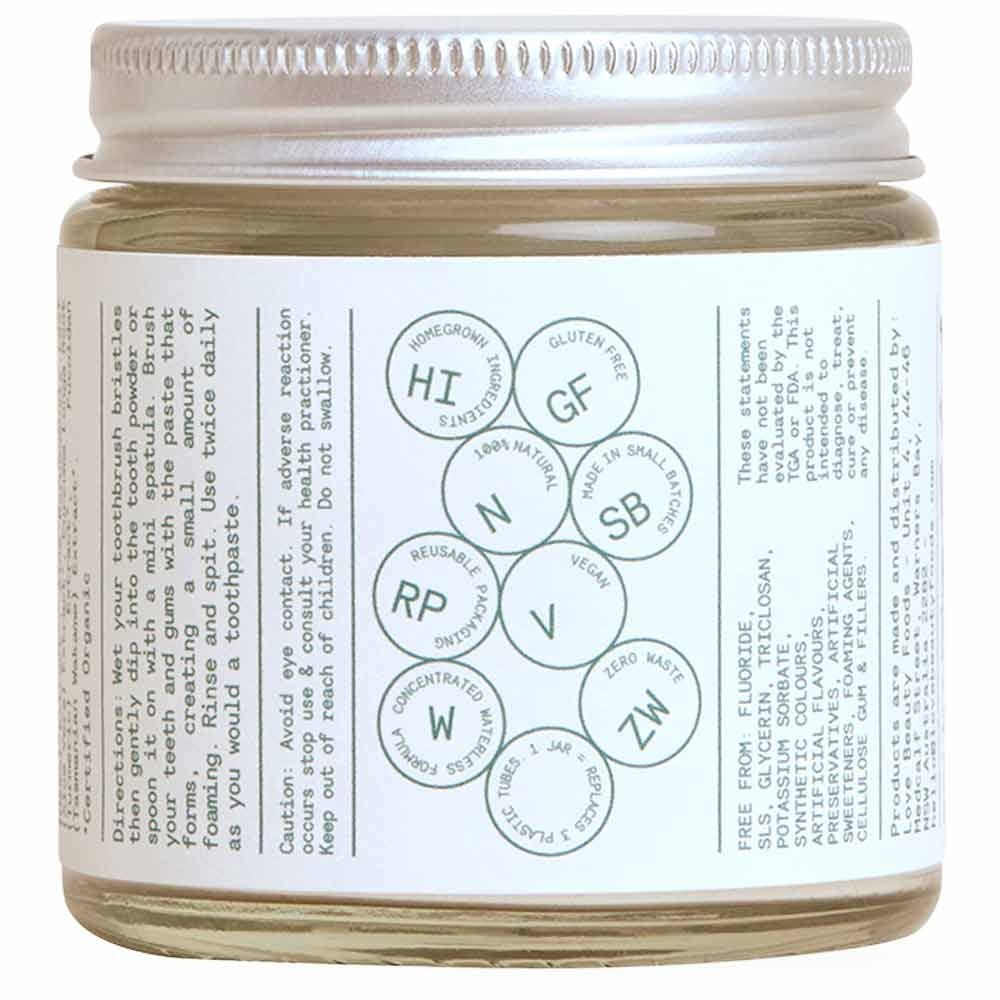 Love Beauty Foods Tooth Powder 50g - Spearmint & Tasmanian Wakame