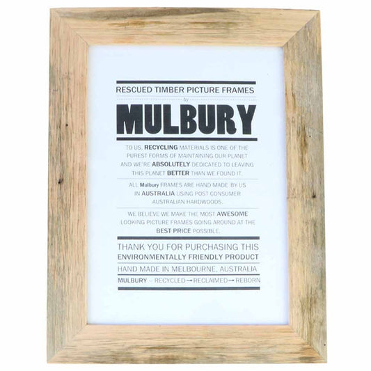 Mulbury Rescued Timber Picture Frame Original A4 - Natural