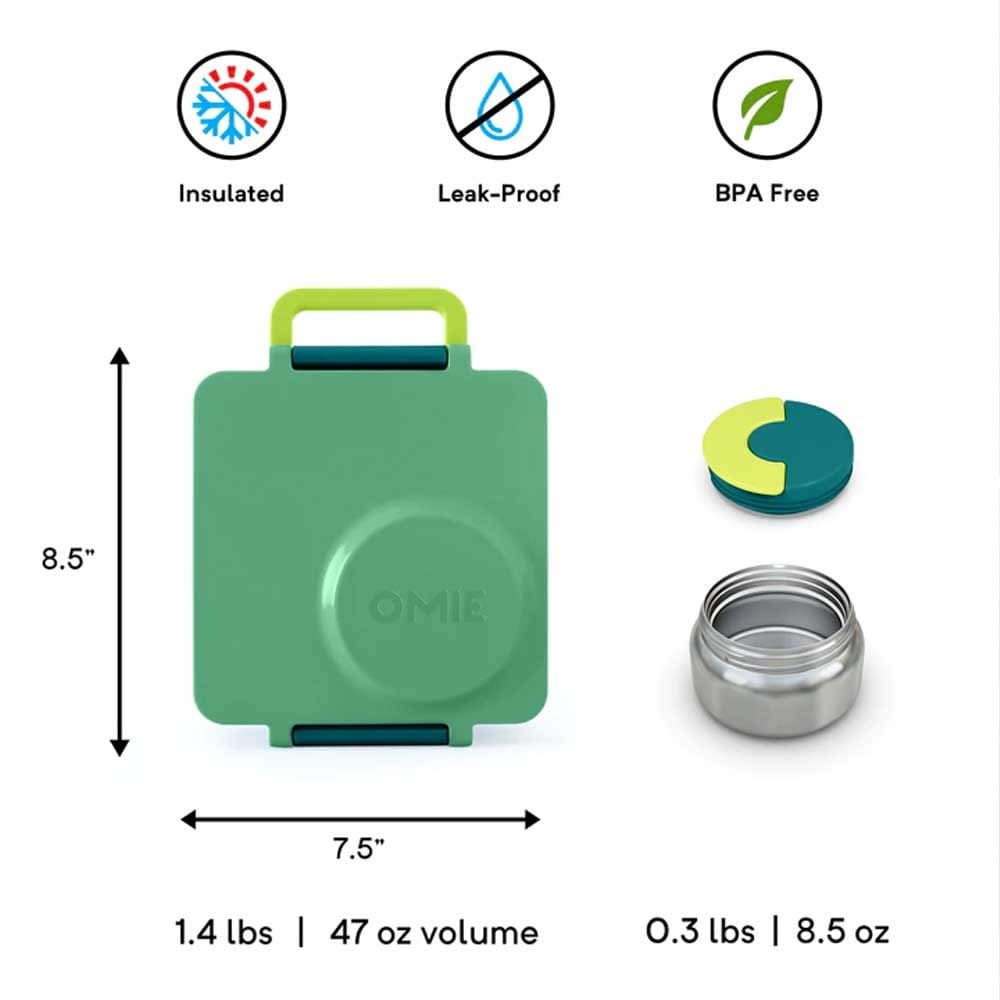 OmieBox Hot & Cold Bento Lunch Box V2 - Meadow