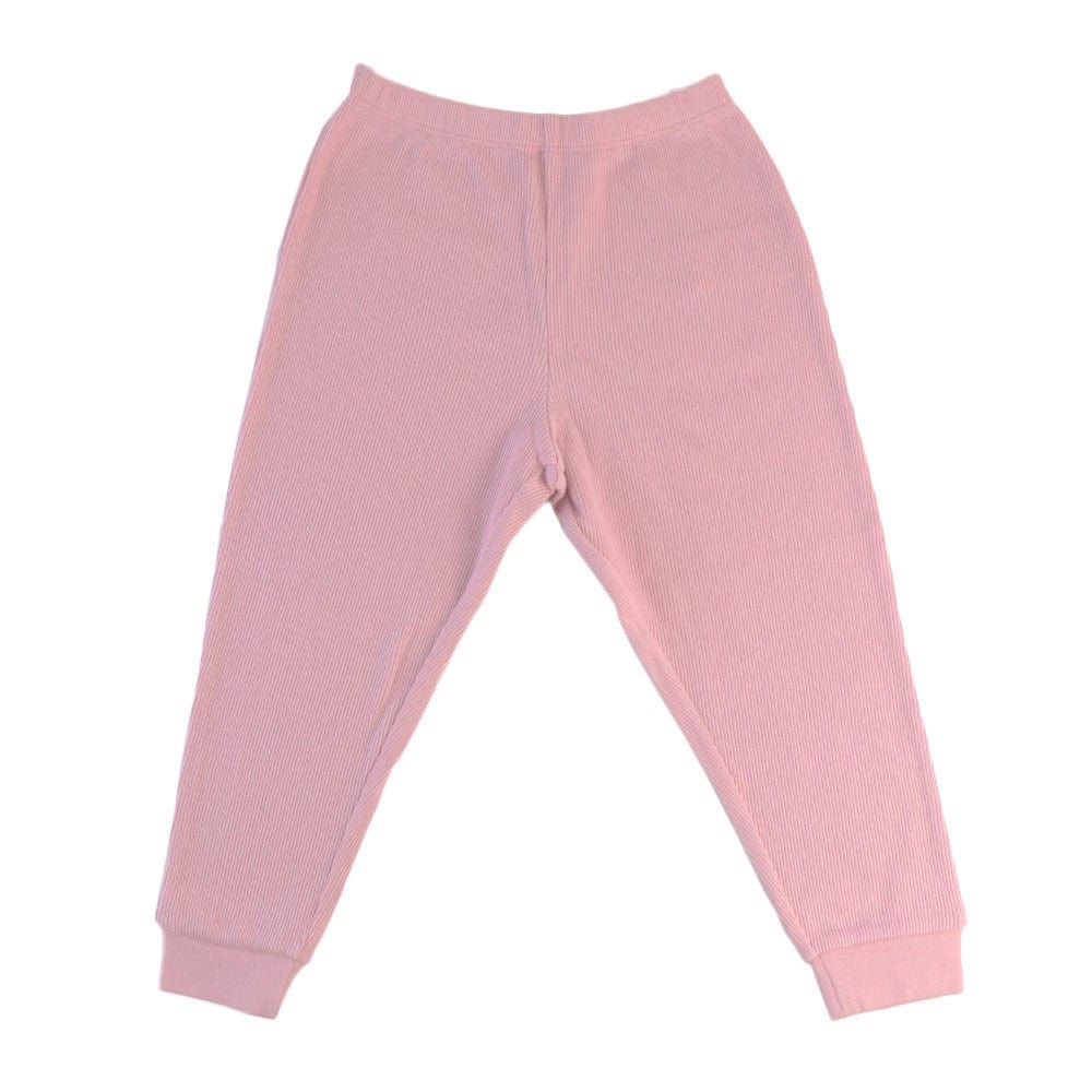 Organic Nights Children's Rib-Knit Long Pyjama Set - Cameo Pink