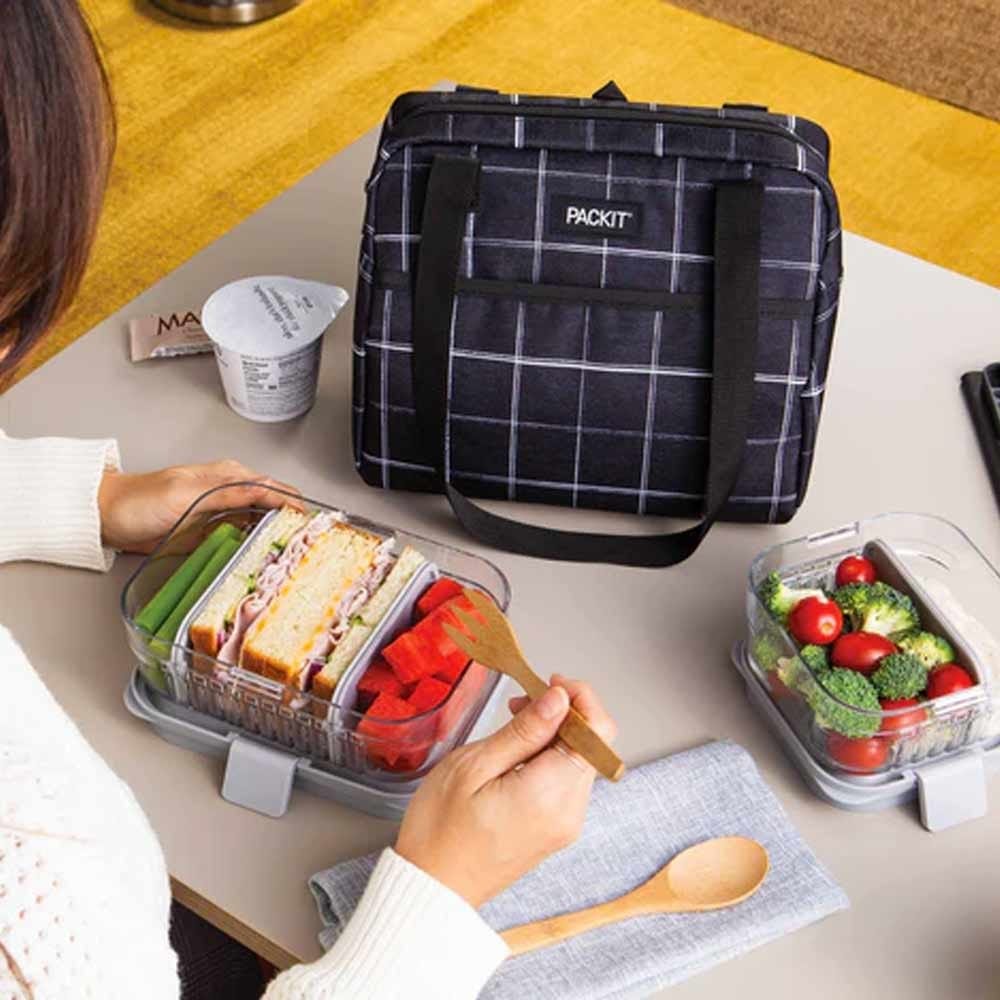 PackIt Freezable Hampton Lunch Bag - Grid