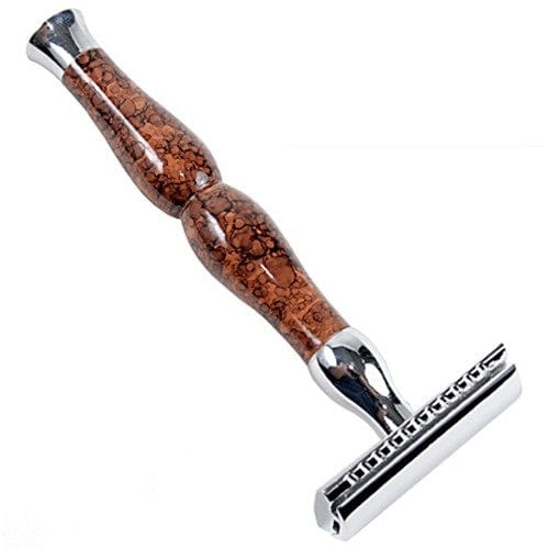 Parker 45R Safety Razor + Blades - Brown Marble