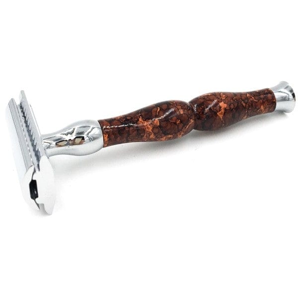 Parker 45R Safety Razor + Blades - Brown Marble