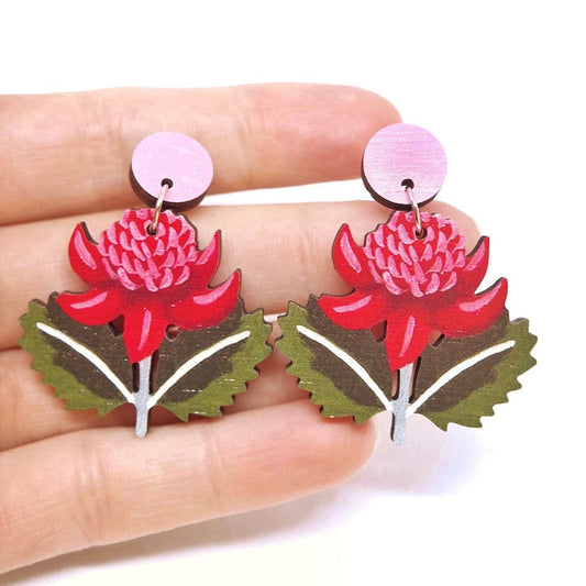 Pixie Nut and Co Waratah Earrings