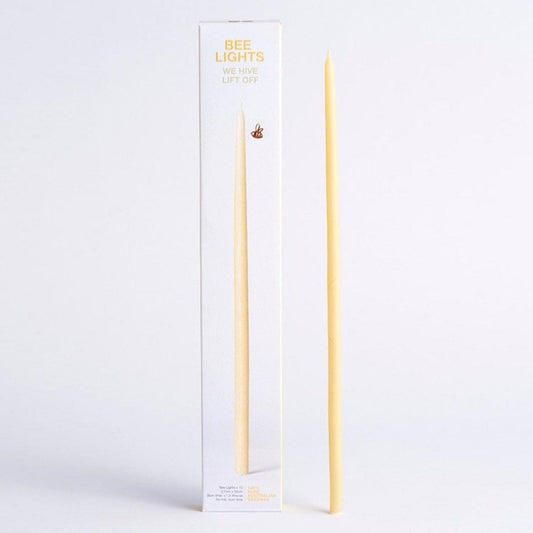 Queen B Beeswax Bee Light Candles 10pk - 3.5hr Burn Time