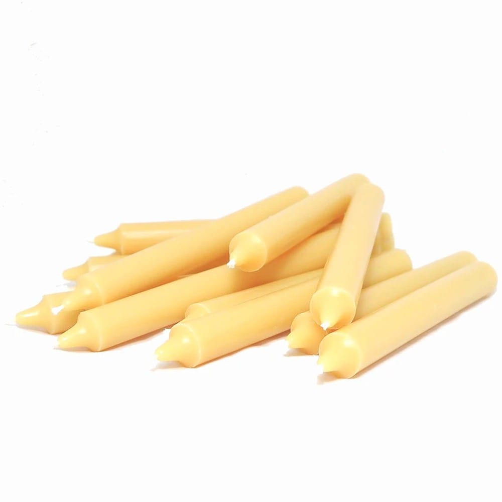 Queen B Beeswax Taper Candles (4pk) - 20cm/12hr Burn Time