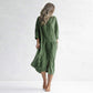 Seaside Tones Oversized Dress - Olive