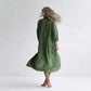 Seaside Tones Oversized Dress - Olive