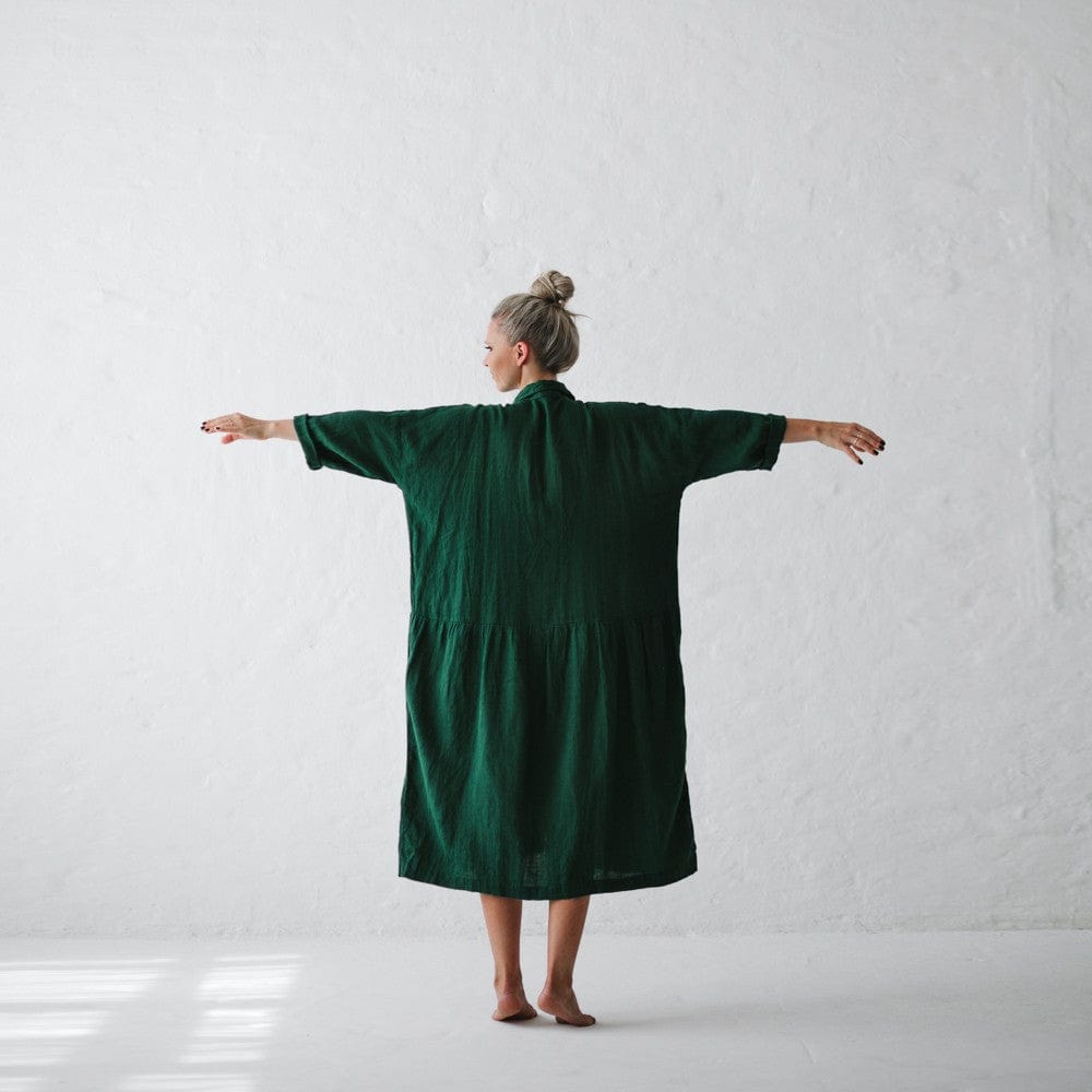 Seaside Tones Oversized Green Dress