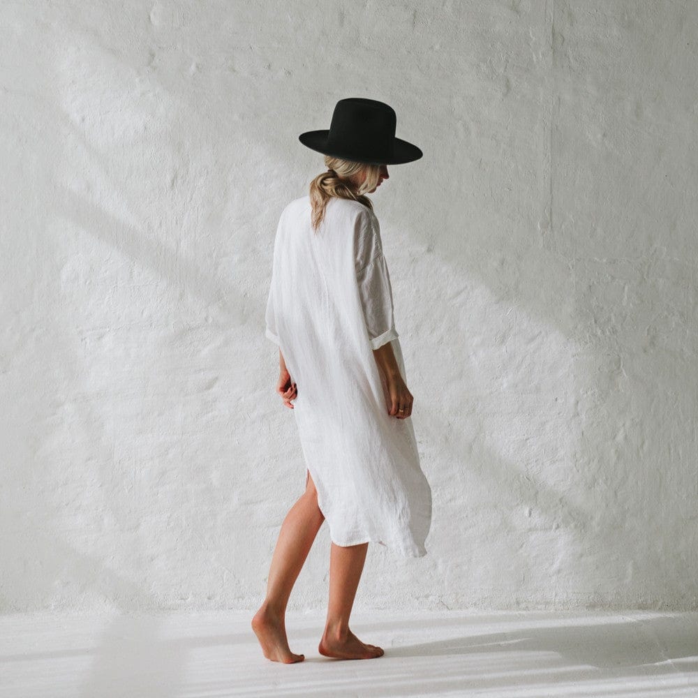 Seaside Tones Shirt Dress White
