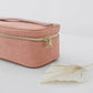 SoYoung Large Raw Linen Makeup Bag Beauty Poche - Muted Clay