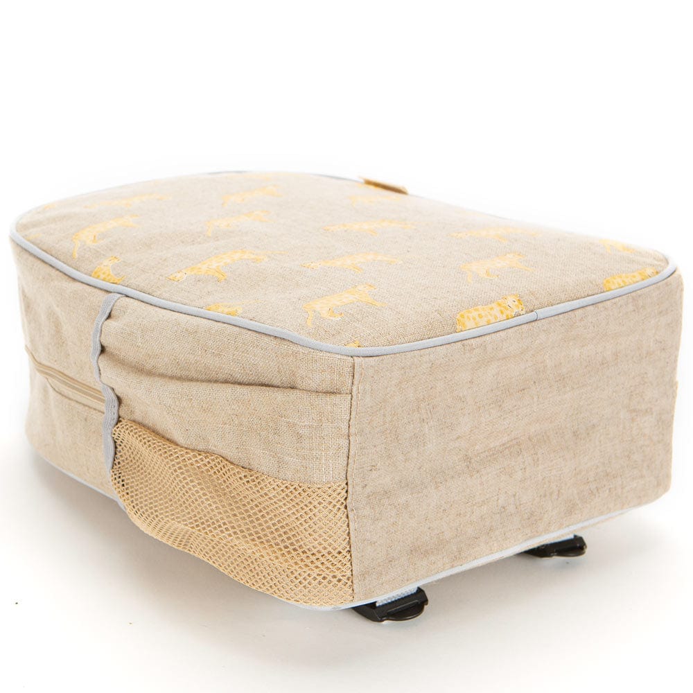 SoYoung Raw Linen Toddler Backpack - Golden Panthers