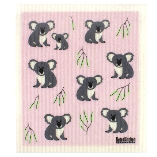 Swedish Dish Sponge Cloth - Koala & Gum Leaves