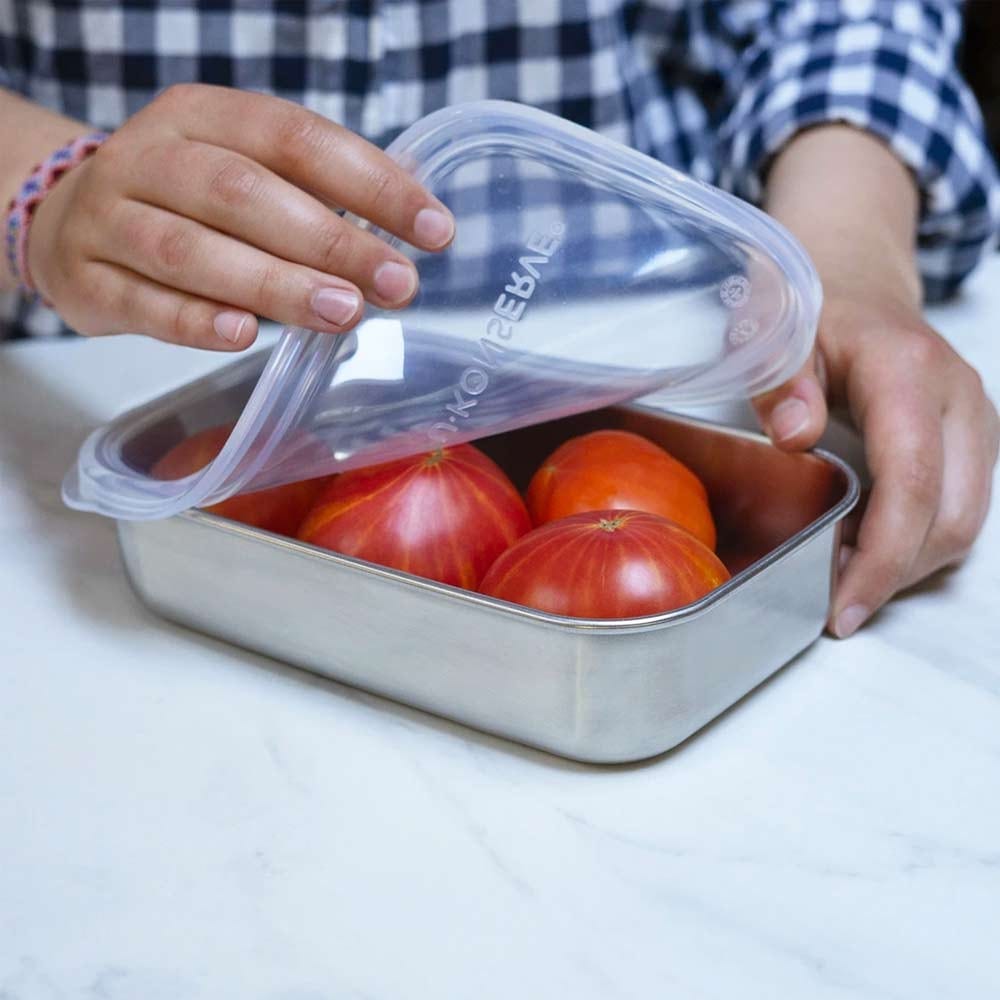U Konserve Replacement Lid - Rectangle Clear Silicone