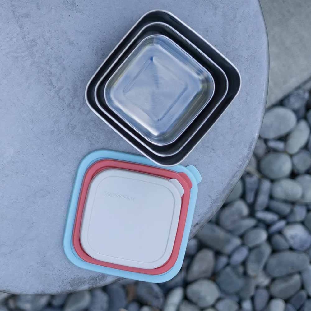 U Konserve Square To-Go Container Small 15oz/444ml - Clear Silicone