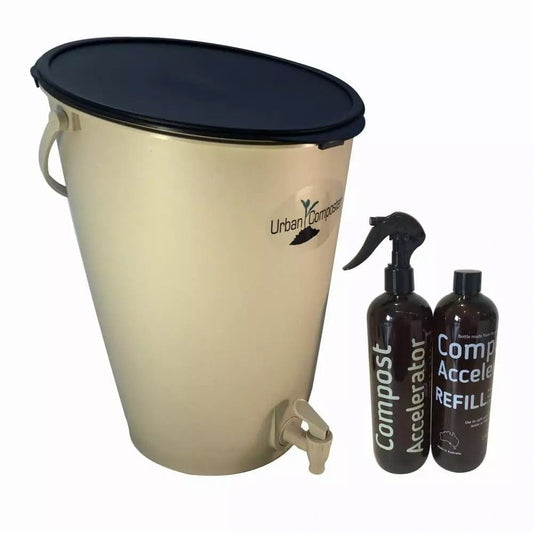 Urban Composter Bokashi Compost Starter Kit 16L - Black