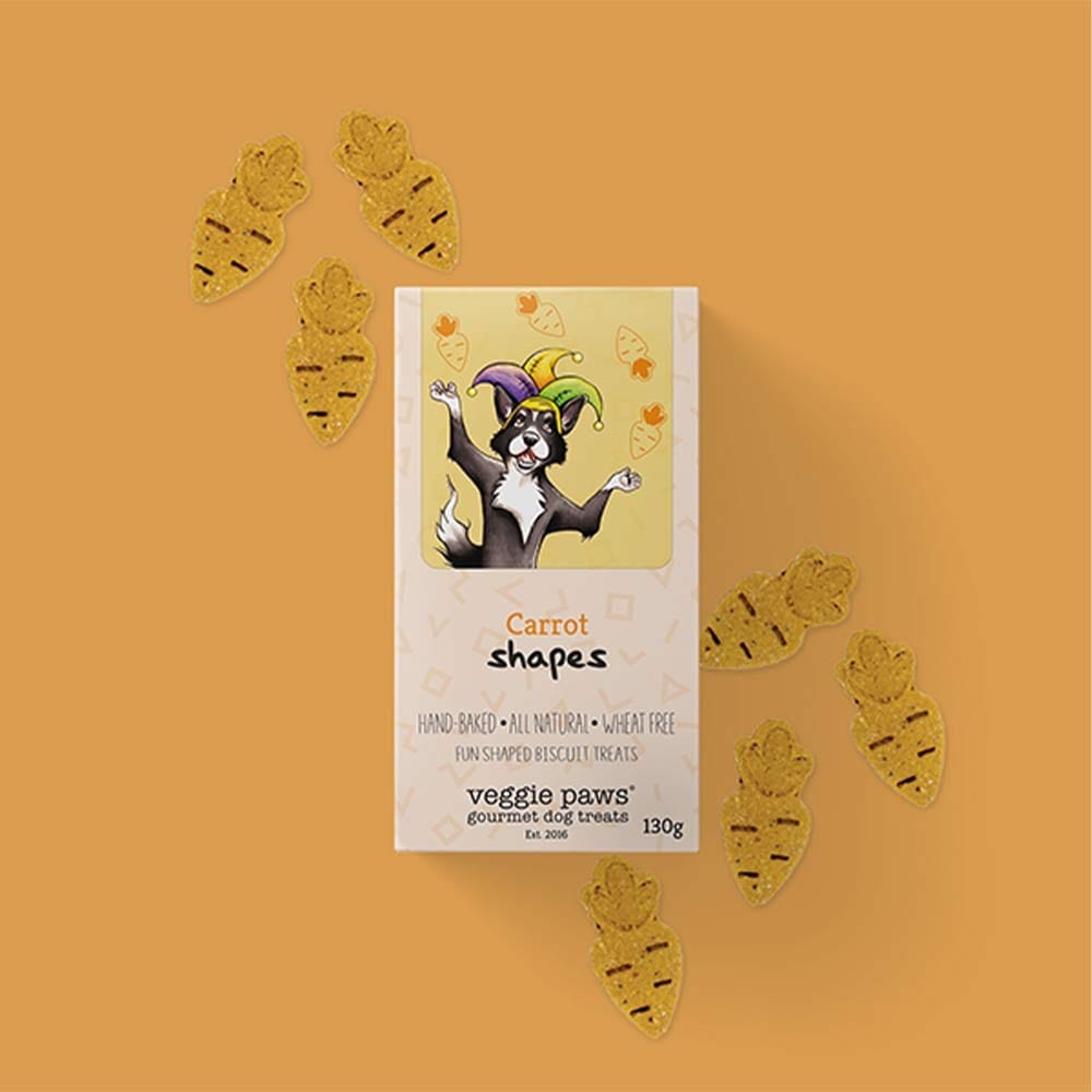 Veggie Paws Shapes 130g - Carrot