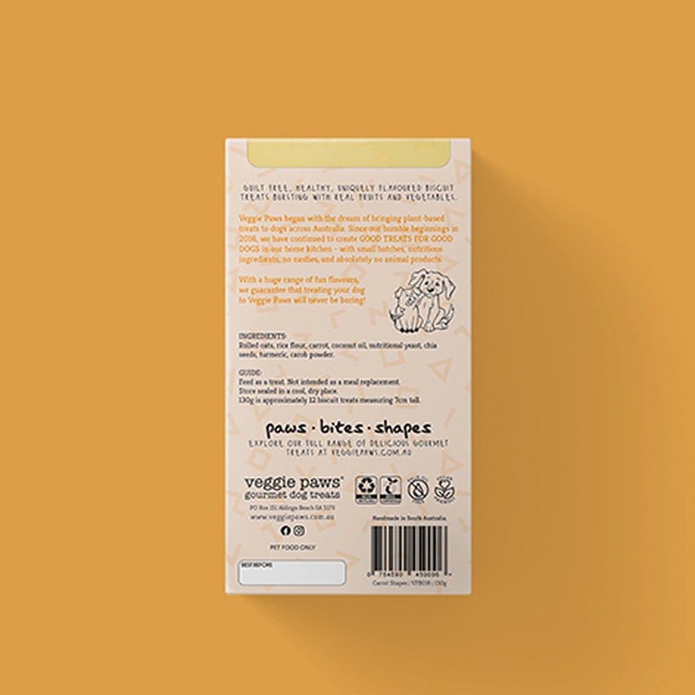 Veggie Paws Shapes 130g - Carrot