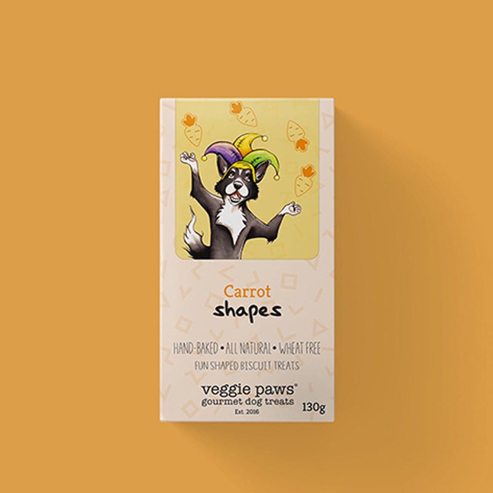 Veggie Paws Shapes 130g - Carrot