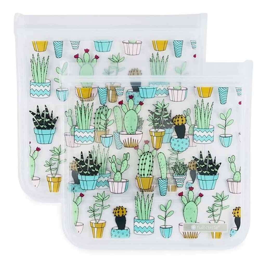 ZipTuck Food Storage Bags 2pk 830ml - Cactus